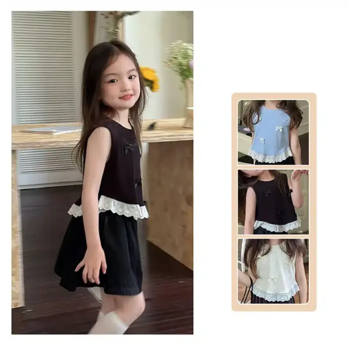 Casual Sleeveless T-Shirts For Kids - Image 2