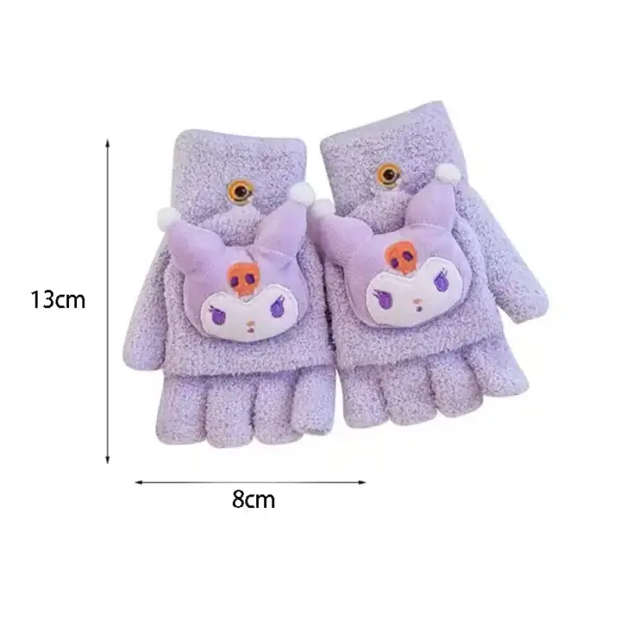 Knitted Half Finger Gloves For Kids - Image 3