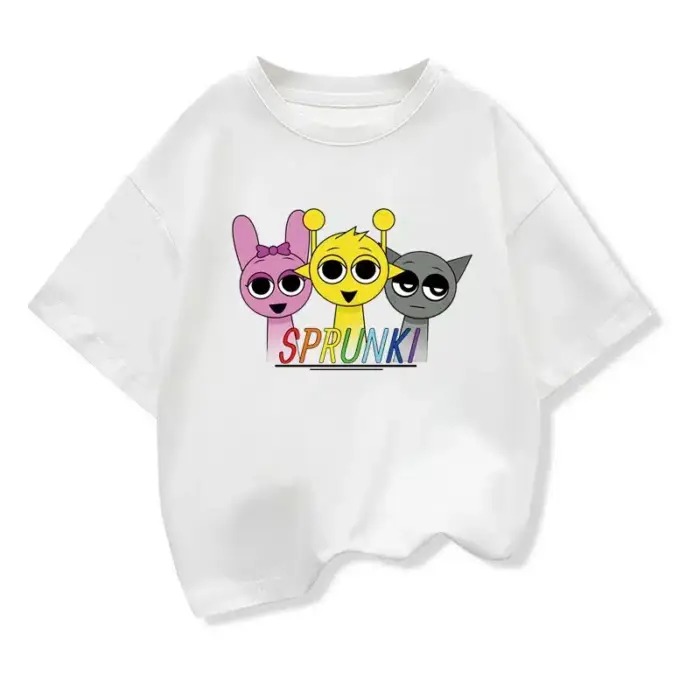Cotton Cartoon Print T-shirt For Kids - Image 4