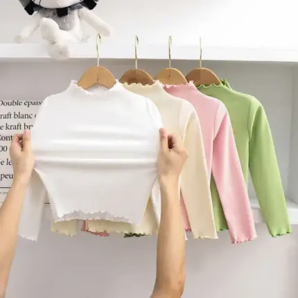 Basic Long Sleeved Turtleneck For Kids