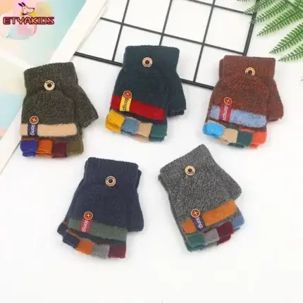 Casual Half Finger Gloves For Children