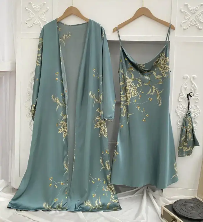 Satin V-Neck Sleepwear For Women - Image 3
