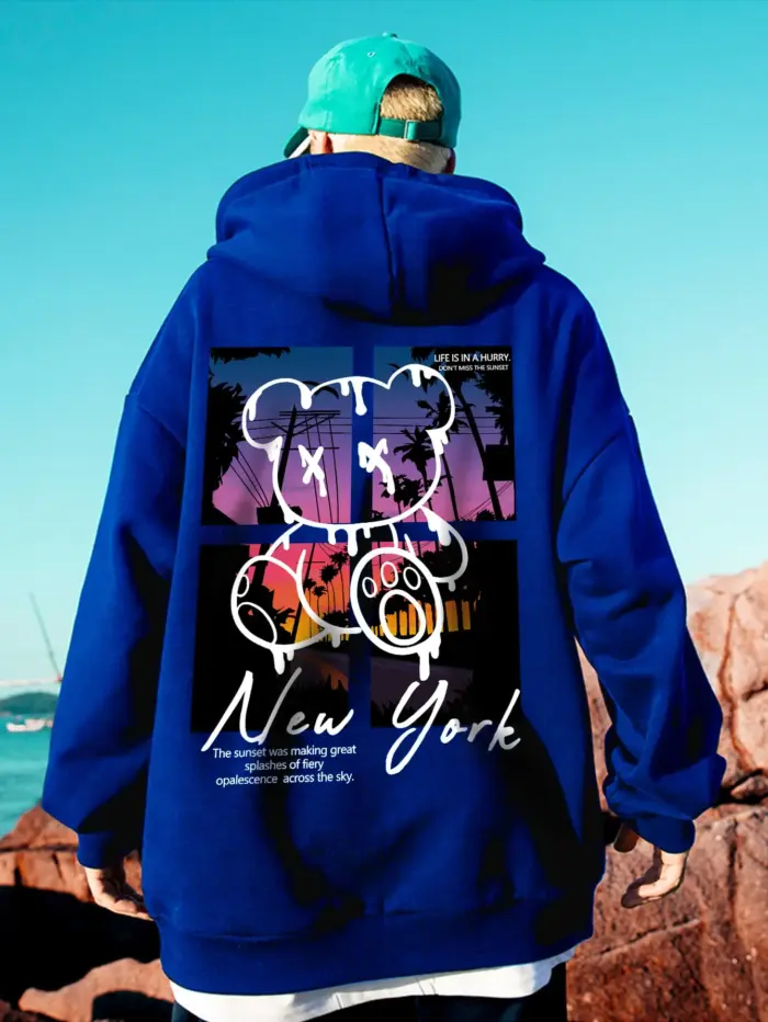 Oversize New York Art Design Hoodie For Men - Image 1