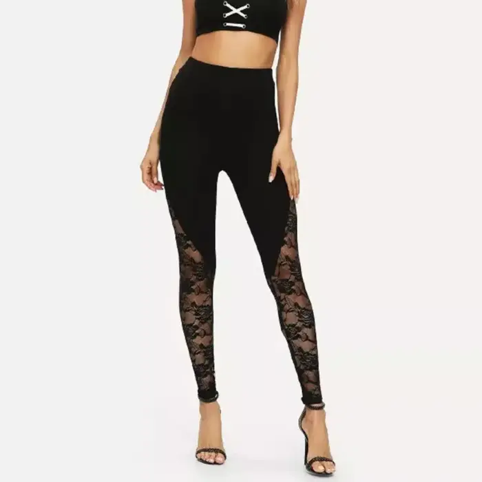Floral Lace Leggings For Women - Image 1