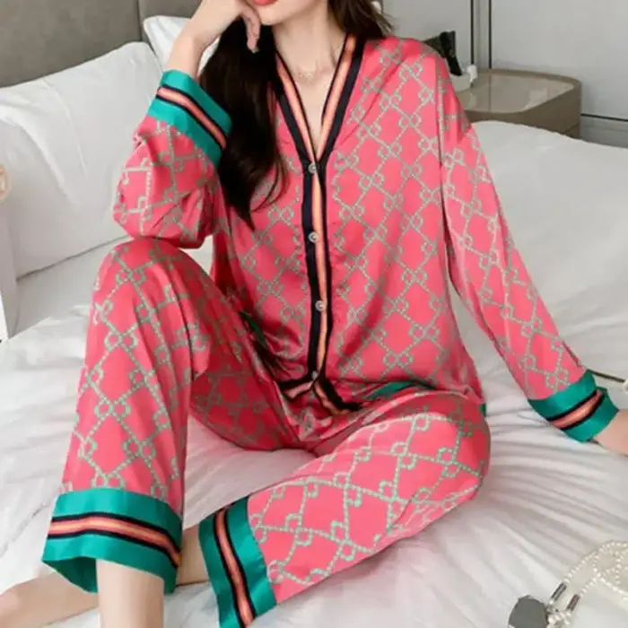 Luxury Silk Pyjamas Set For Women - Image 1