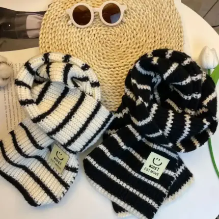 Basic Stripe Scarf For Kids