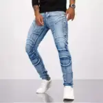 Trendy Straight Leg Jeans For Men - Image 2