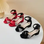 New Rhinestones Heels Shoes For Kids - Image 6