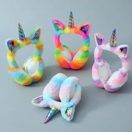 Fluffy Unicorn Earmuffs For Kids