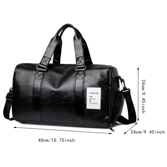 Leather Fitness Bag For Men - Image 6