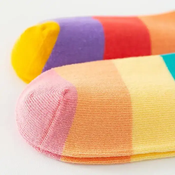 Rainbow Striped Socks For Kids - Image 5