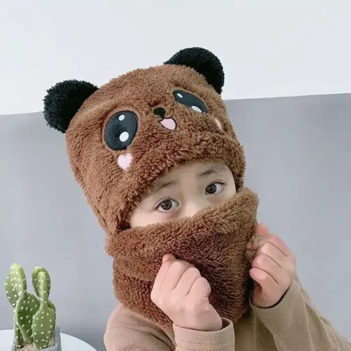 Animal Beanie and Scarf For Klds - Image 4