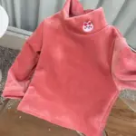 Bear Embroidery Turtleneck For Kids - Image 3