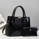 Faux Leather Bag Set For Women - Image 5