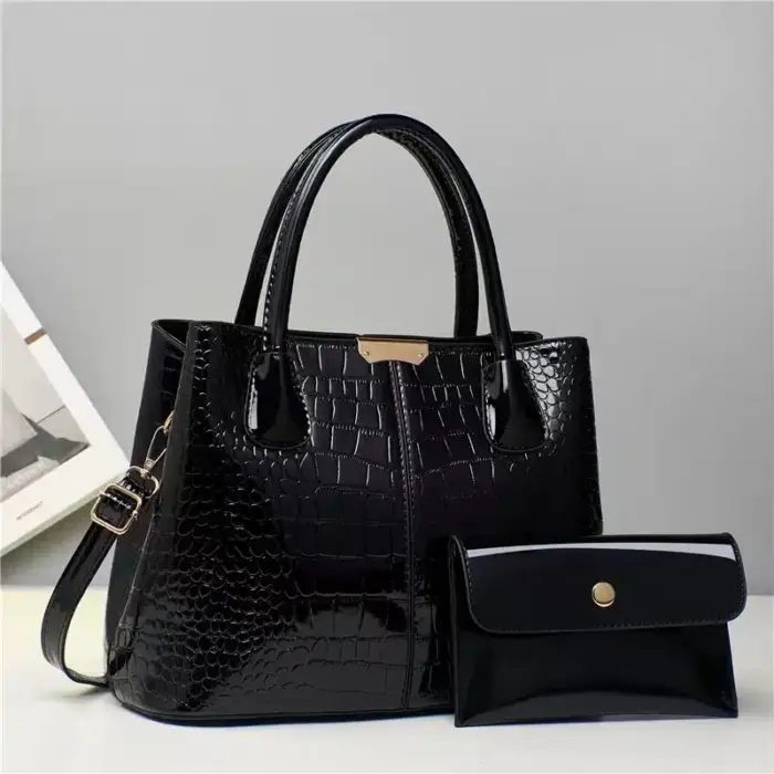 Faux Leather Bag Set For Women - Image 5