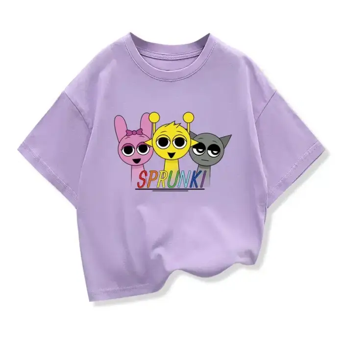 Cotton Cartoon Print T-shirt For Kids - Image 6