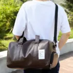 Leather Fitness Bag For Men - Image 2