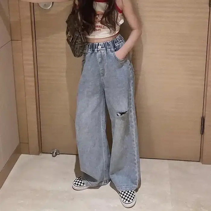 Casual Baggy Jeans For Kids - Image 1