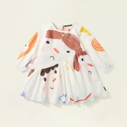Casual Knee-length Dress For Kids