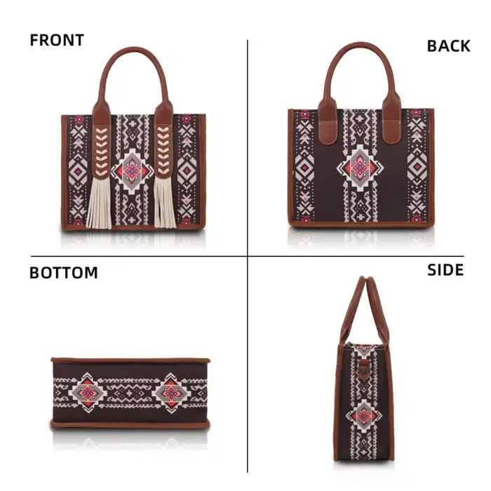 Ethnic Print Handbag Set For Women - Image 2
