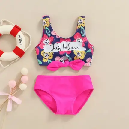 Floral Swimsuit For Kids