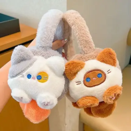 Warm Cat Shape Earmuffs For Children