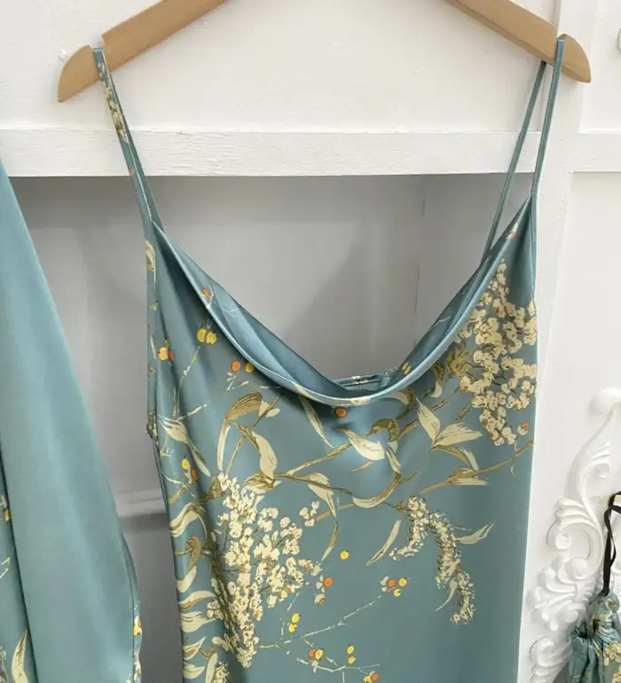 Satin V-Neck Sleepwear For Women - Image 5