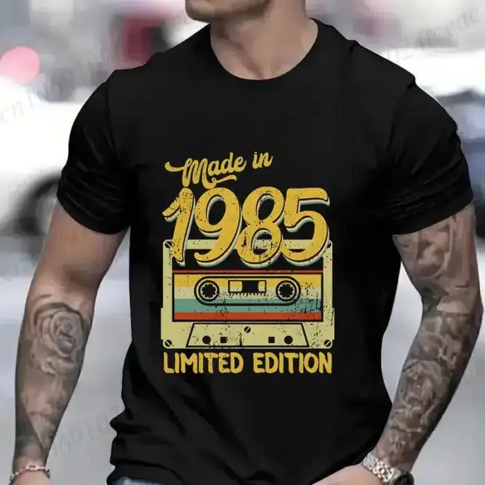 Vintage Printed T-shirt For Men - Image 1