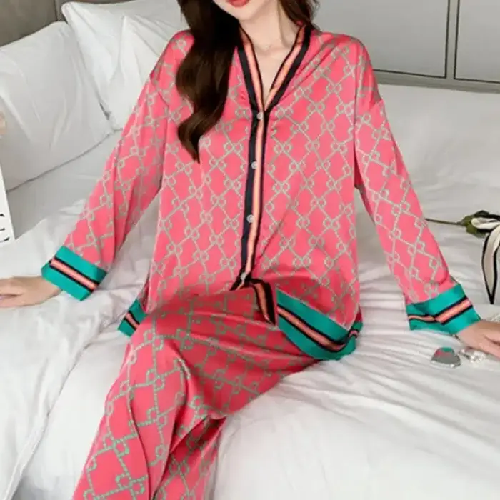 Luxury Silk Pyjamas Set For Women - Image 3