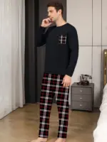 Long Sleeve Sleepwear Set For Men - Image 3