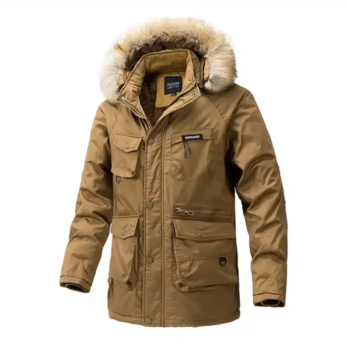 Casual Fleece Parka Jacket For Men - Image 5