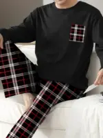 Long Sleeve Sleepwear Set For Men