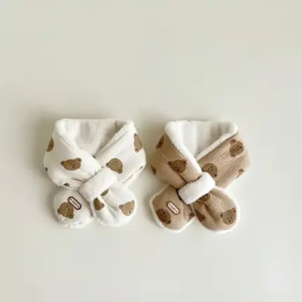 Bear Print  Scarf For Kids