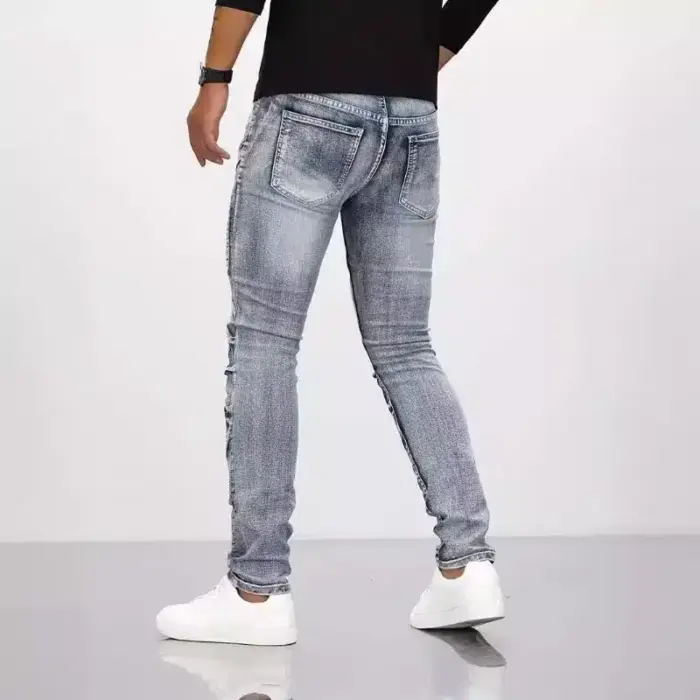 Trendy Straight Leg Jeans For Men - Image 3