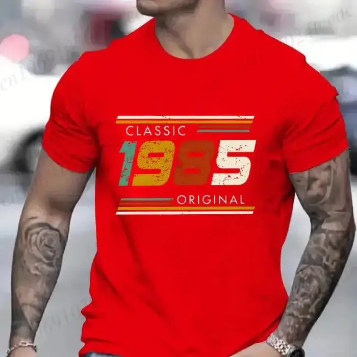 Vintage Printed T-shirt For Men - Image 3