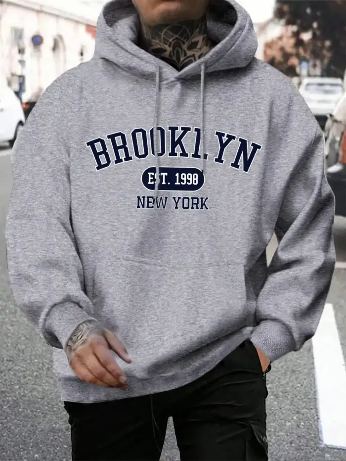 Casual Oversize Brooklyn Hoodie For Men - Image 1