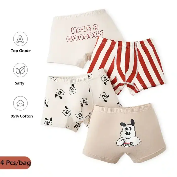 Puppy Pattern Underwear Set For Kids - Image 1