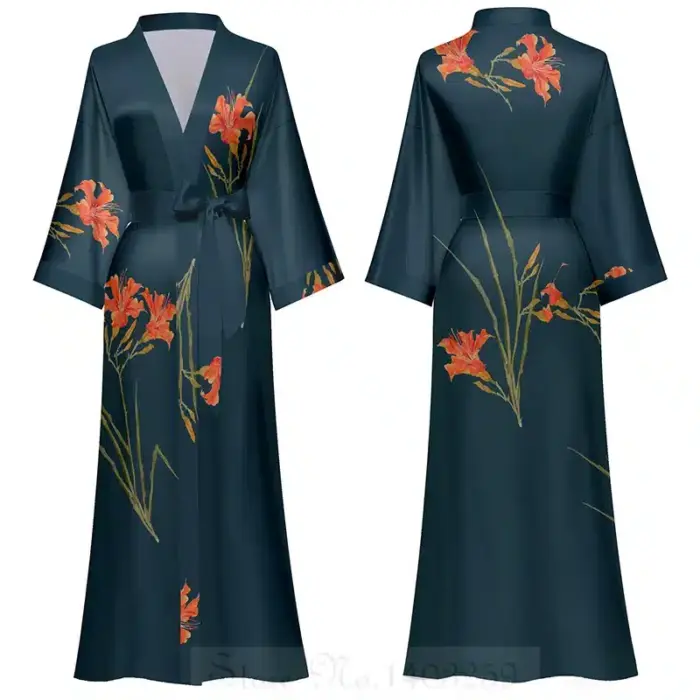 Sensual Long Robe Nightwear For Women - Image 5
