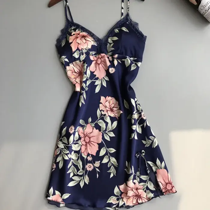Floral Satin Silk Loungewear For Women - Image 1