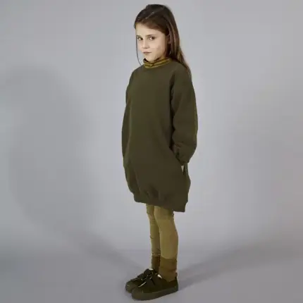 Basic Long Sleeved Dress For Kids