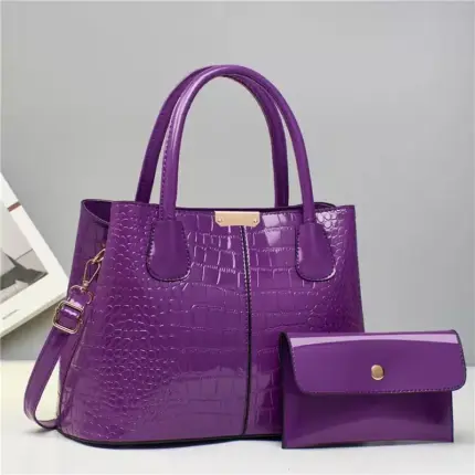 Faux Leather Bag Set For Women