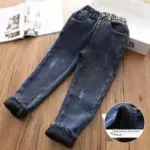 Warm Denim Trousers For Kids - Image 6
