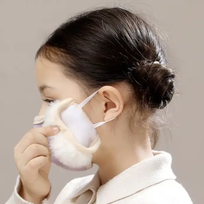 Fluffy Earmuffs and Face Mask For Kids - Image 3