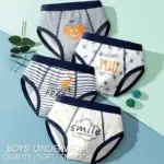 Cotton Cartoon Print Boxer Set For Kids