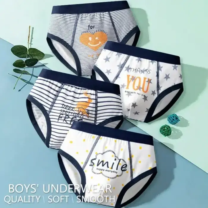 Cotton Cartoon Print Boxer Set For Kids - Image 1