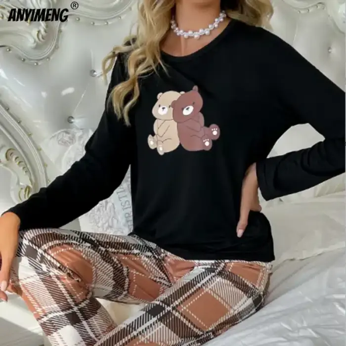 New Long Sleeves Pyjamas Set For Women - Image 5
