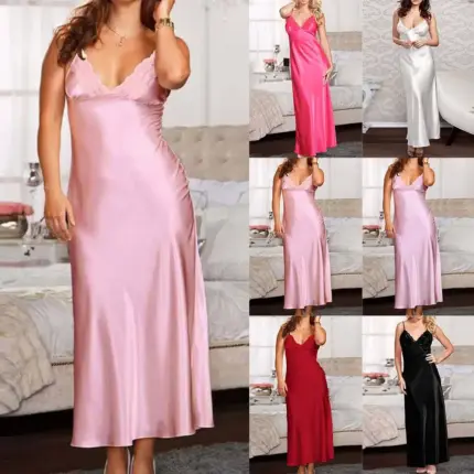 Fancy Silk Satin Nightdress For Women