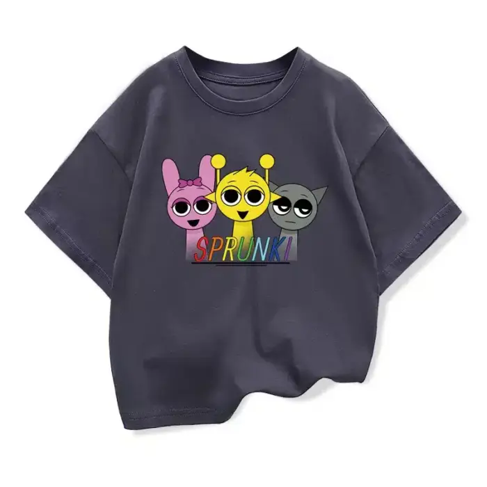 Cotton Cartoon Print T-shirt For Kids - Image 5