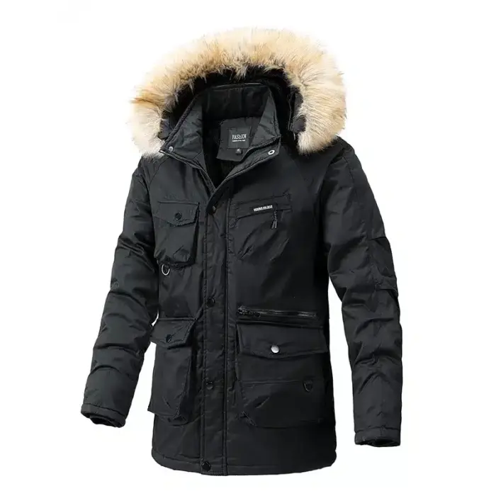 Casual Fleece Parka Jacket For Men - Image 1