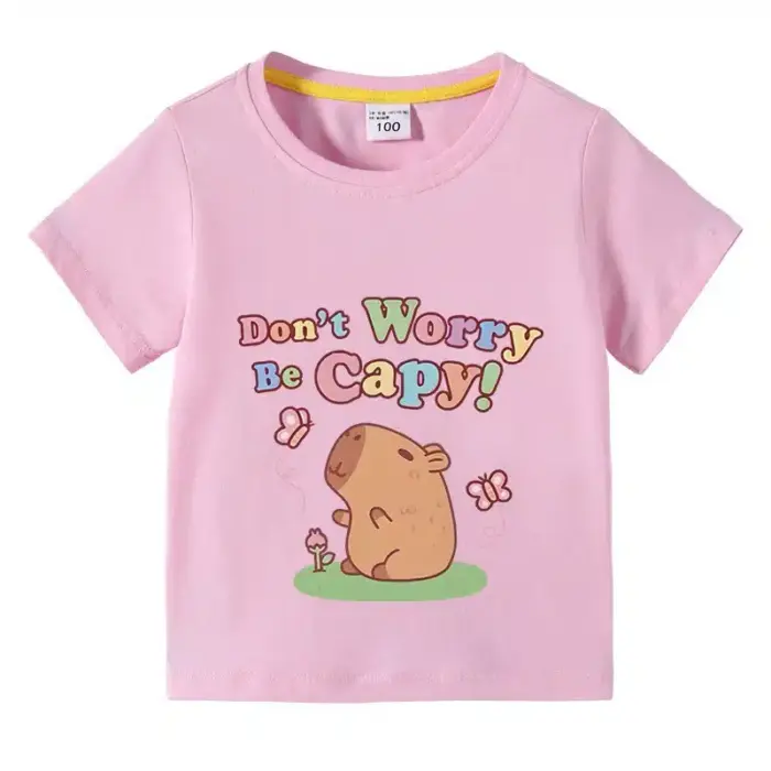 Cotton Capybara T-shirt For Children - Image 2